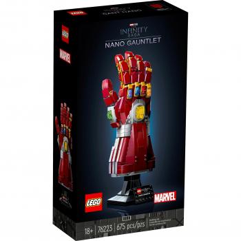LEGO Marvel 76223 Nanoguantelete, Set de Construcción para Adultos de Iron Man, incluye 6 Gemas del Infinito, basado en la película Vengadores: Endgame, artículo coleccionable