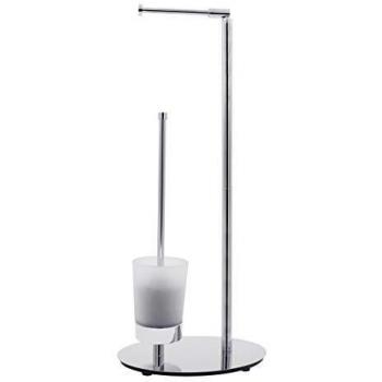 Ridder Perth - Escobillero de WC de pie, Acero Inoxidable, Cromado, Aprox. 30 x 65 x 20 cm.