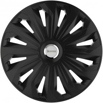 Michelin 92010 Set de tapacubos Fabienne con sistema reflector N.V.S., set de 4 piezas, 38,10 cm, 15 pulgadas, negro