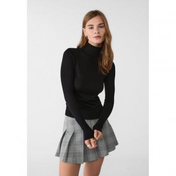 Stradivarius Black High Neck Knit Jumper Size S