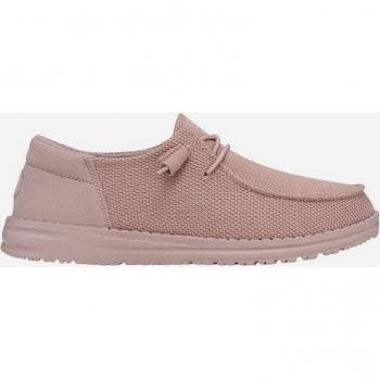 HeyDude - Blucher Deportivo de Mujer Wendy Funk Mono Tejido Rosa con Cuña de 2,5 cm
