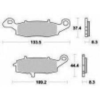 SUZUKI XF 650 FREEWIND 97/01/04-W 650-99-PASTILLAS DE FRENO DELANTERO S1435