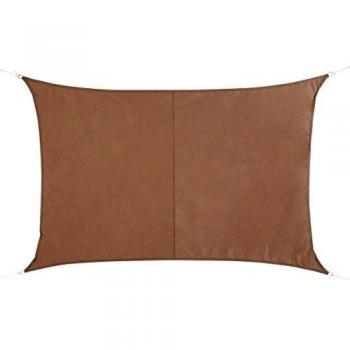 Toldo Vela de Sombra Rectangular Curacao 200x300 cm - Poliéster Repelente al Agua Color Taupe