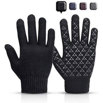 Sholov Guantes Touch Screen para Mujer/ Hombre, Guantes abrigadores para el hogar, Guantes Termicos para el Clima frío al Aire Libre, Conducir Antiviento Regalo Ideal
