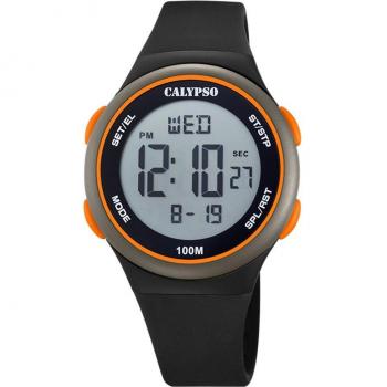 Reloj Calypso Digital Crush K5804/3 Infantil con Correa de Caucho Negro