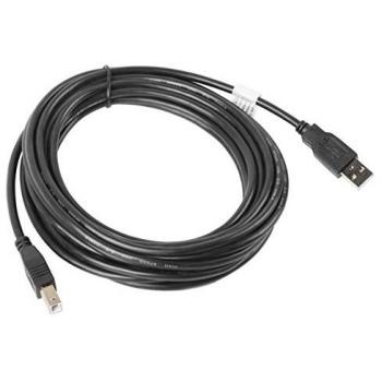 LANBERG Cable USB-A Macho A USB-B Macho CA-USBA-10CC-0050-BK,Negro,5 Metros
