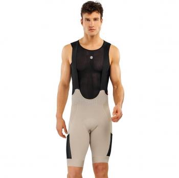 Culote corto de ciclismo para hombre Rocket Siroko Beige - Ideal para gravel
