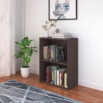 Estantería de madera de ingeniería 60x31x78 cm en color blanco y roble sonoma gris, mueble de almacenaje para oficina, estudio y dormitorio, estantería/librería/mueble de almacenamiento