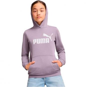 Puma Girls Essentials Logo Fleece Hoodie - Purple - Size 13-14Y