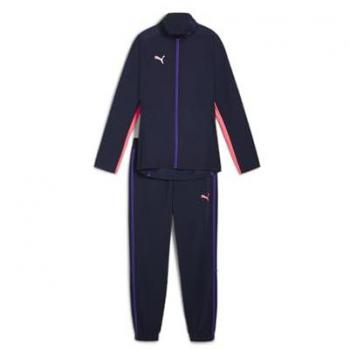 Puma Chándal Blaze Azul con diseño moderno, tejido ligero y transpirable, incluye chaqueta con cierre completo y pantalones a juego, ideal para entrenamiento y uso casual