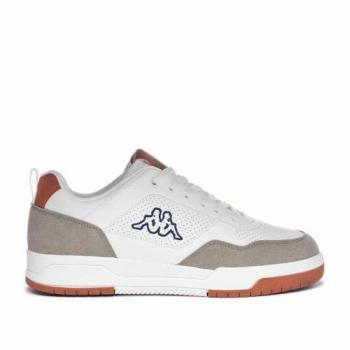 Zapatillas Kappa Logo Manis para Hombre, Blancas y Marrones, Talla 43