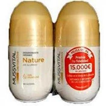DESODORANTE MUSSVITAL DUPLO 2 ROLLON NATURE 2 X 75ML