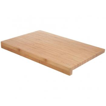 Tabla de Cortar de Bambú 100% Natural con Borde Antideslizante, Dimensiones 46x30,5 cm - Apta para Carne, Pescado, Verduras y Frutas