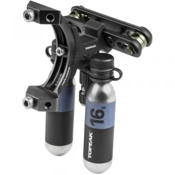 Portabidón Topeak Tri-Backup Elite 2 Negro con Adaptador para Sillín