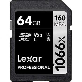 Lexar Professional 1066x Tarjeta SDXC 64GB UHS-I U3 V30 Clase 10