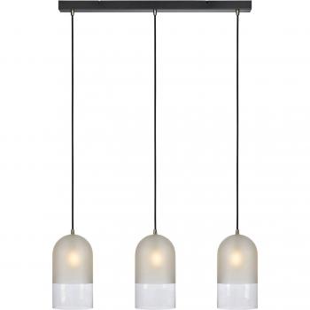 Lámpara colgante Cofia Metal Negro 3 bombillas 27cm