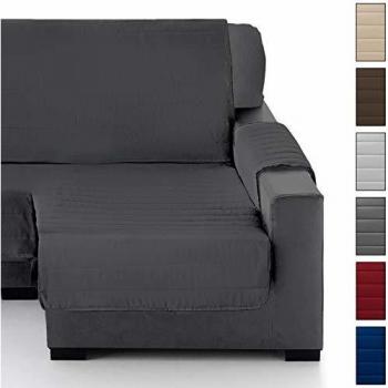 Eiffel Textile Cubre Sofá Acolchado, Brazo Derecho 280, 100% Poliester, Gris Oscuro, 280x200x4 cm