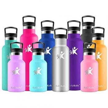 KollyKolla Botella de Agua Acero Inoxidable Termica Oficina Termos Ecológica Frascos Térmicos Deportiva con Pajita y Filtro Termo Niños Sin BPA Water Bottle Reutilizables,