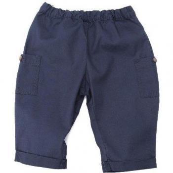 Petit Bateau - Pantalón para niña, talla 24 Mois - talla francesa, color Azul