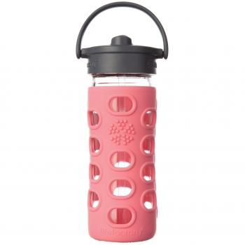 Lifefactory Glas-Trinkflasche - Frasco, color rosa, talla 320 ml