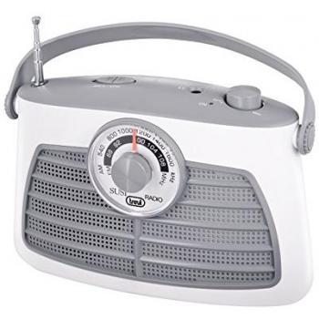 Trevi RA 763 V – Radio analógica portatil AM/FM de diseño retro años 50 con salida para auriculares – Color Blanco