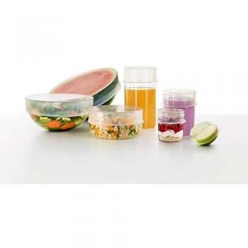 Lékué Kit 6 Tapas Extensibles Reutilizables de Silicona, Set of 6