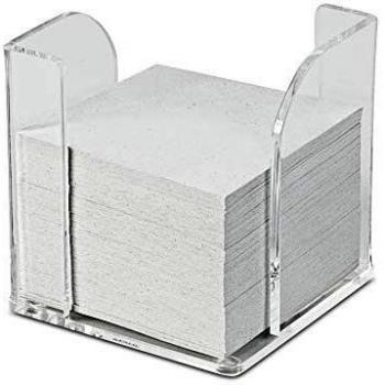 Dispenser de Notas MAUL Acrílico Transparente 9x9 cm, Grosor 4 mm, Sin Notas