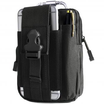 Bolsa compacta MOLLE EDC de Unigear táctico, paquete de bolso de la cintura para herramientas pequeñas de multiusos al aire libre con el mosquetón de aluminio gratuito de extra