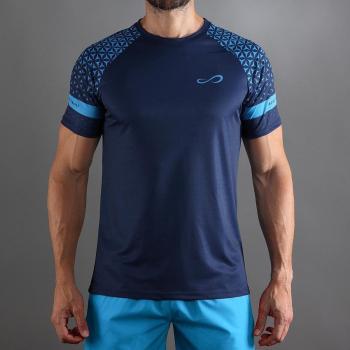Endless Feisty Geo - Camiseta de hombre en azul para hombres con manga corta