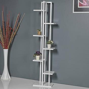 Soporte para Plantas Somero 6 Niveles Estantería de Metal/Aglomerado 150 x 34 x 21 cm Blanco