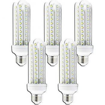 Aigostar - Bombilla LED B5 T3 4U, E27, 15 W, Luz calida 3000K, Ángulo 360°, 1200 lúmenes, no regulable - Pack de 5