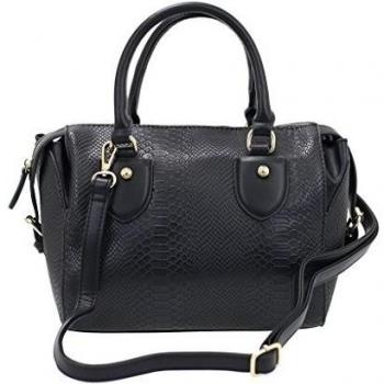 Paula Rossi - Bolso estilo bolera para mujer, negro