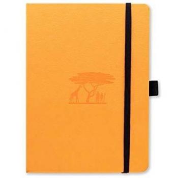 Dingbats Earth A5+ Cuaderno Notebook de Puntos - PU-Cuero, Papel 100gsm Crema, Páginas Numeradas, Bolsillo Interior, Titular de la Pluma, 2 Marcadores
