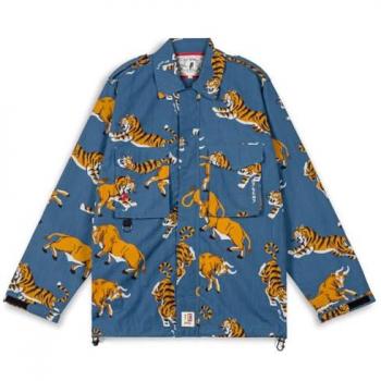 Grimey Chaqueta Chándal Vita Deorum - Características: diseño moderno, color azul, colaboración GRMY X OJ, material ligero y transpirable, cierre frontal con cremallera, bolsillos laterales con cremallera,