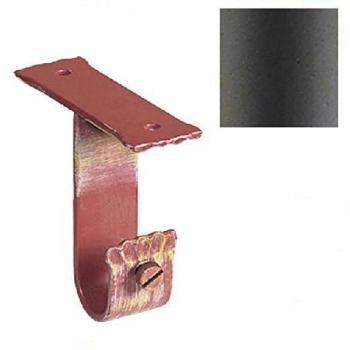 Soporte de Techo en Forja Ø 20 mm, Color Negro, Blister de 2 Piezas, Tamaño Extra Grande