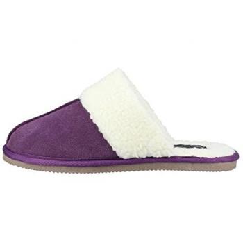 Hush Puppies Arianna Women's Purple Suede Memory Foam Mule Slippers - Size UK 4