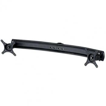 Soporte de Pared para Monitor Doble con Brazo Curvo Lindy, Negro, 76.2 cm (30)