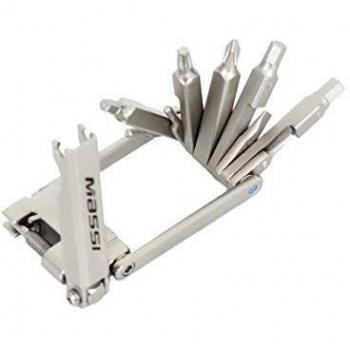 Massi Flat Llave multiherramientas, Deportes y Aire Libre, Gris, 12 f