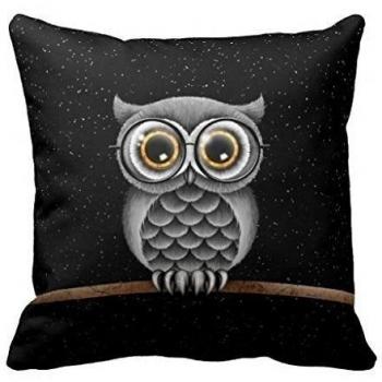 \n \n \n \n \n Ycch Cute Fluffy Gray Owl 45254 Throw Pillow Case Cushion Covers Square 18x18 Inch\n \n \n