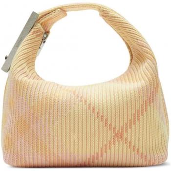 Burberry Women's Mini Peg Duffle Bag in Pink | Size UNI | 8082041A4652, Burberry Pink Multicolour Knit Shoulder Bag, Multicolor female, Sizes: ONE SIZE, Burberry Peg Mini Check Shoulder Bag Orange No