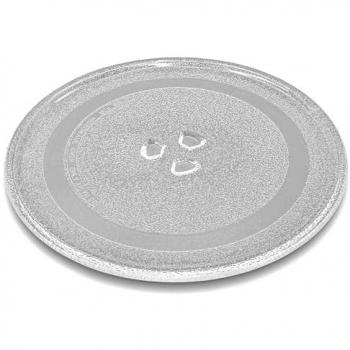 Plato Giratorio de Vidrio Compatible con Microondas Silvercrest SMW 800 E1 y SMW 800 F1 - Soporte en Y, 24.5 cm