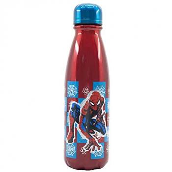 Botella de Agua Reutilizable Infantil de Aluminio Spider-man 600 ml Roja