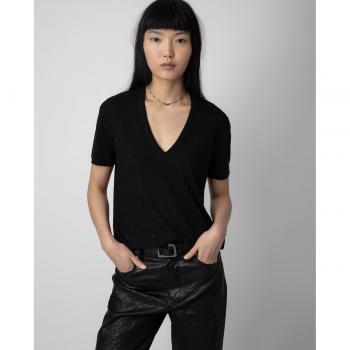 Zadig & Voltaire Women's Black T-Shirt Size S