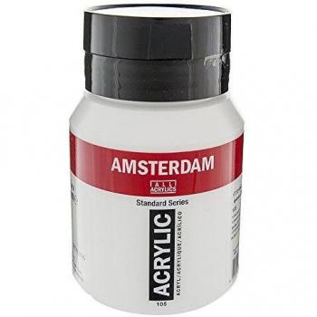Royal Talens Amsterdam - Botella de 500ml de color acrílico TITANIUM 500ml Blanco de titanio