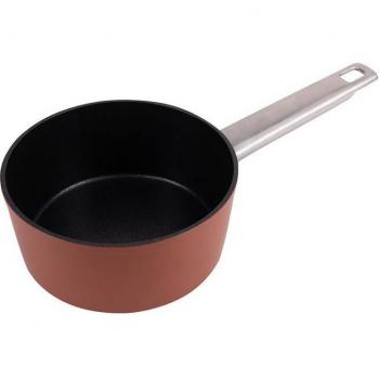 Cazo San Ignacio Agros 16x7.5cm Aluminio Forjado Apto Para Inducción, Terracota y Negro