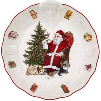 Cuenco de Porcelana Villeroy & Boch Toy's Fantasy con Relieve de Papá Noel, 24x25x4,6 cm