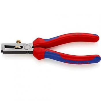KNIPEX 11 02 160 SB Alicate pelacables negro atramentado con fundas en dos componentes 160 mm