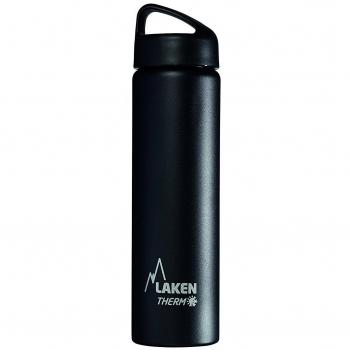 Laken Thermo Classic Vacuum Insulated Stainless Steel Water Bottle Wide Mouth - 750ml, Black