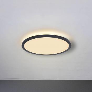 Lámpara de techo LED Sapana, negra, redonda, atenuable, 1xLED 24W 3000K IP44