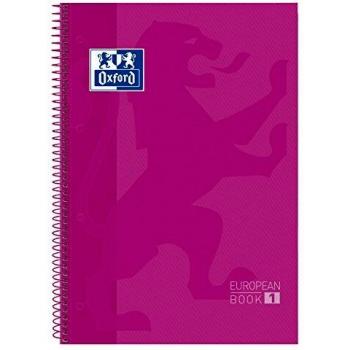 CUADERNO OXFORD ESPIRAL A4+ TAPA EXTRADURA 80 HOJAS ROSA